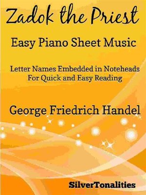cover image of Zadok the Priest Easy Piano Sheet Music